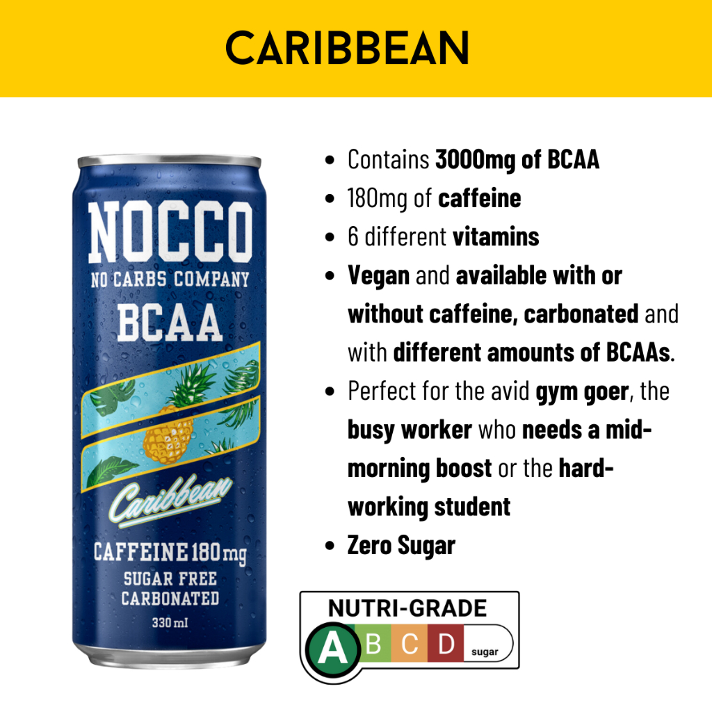 Energy Drink, Various Brands n Flavors, ON Amino Energy Drink, Nocco BCAA, Caffeine & Zero Sugar