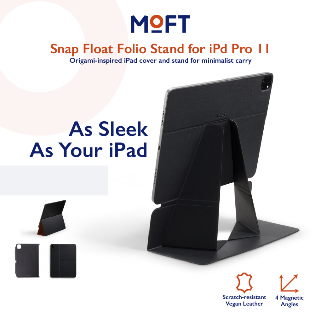 Moft Snap Float Folio Stand for iPd Pro 11" (1/2/3/4th Gen) & iPd Air 4