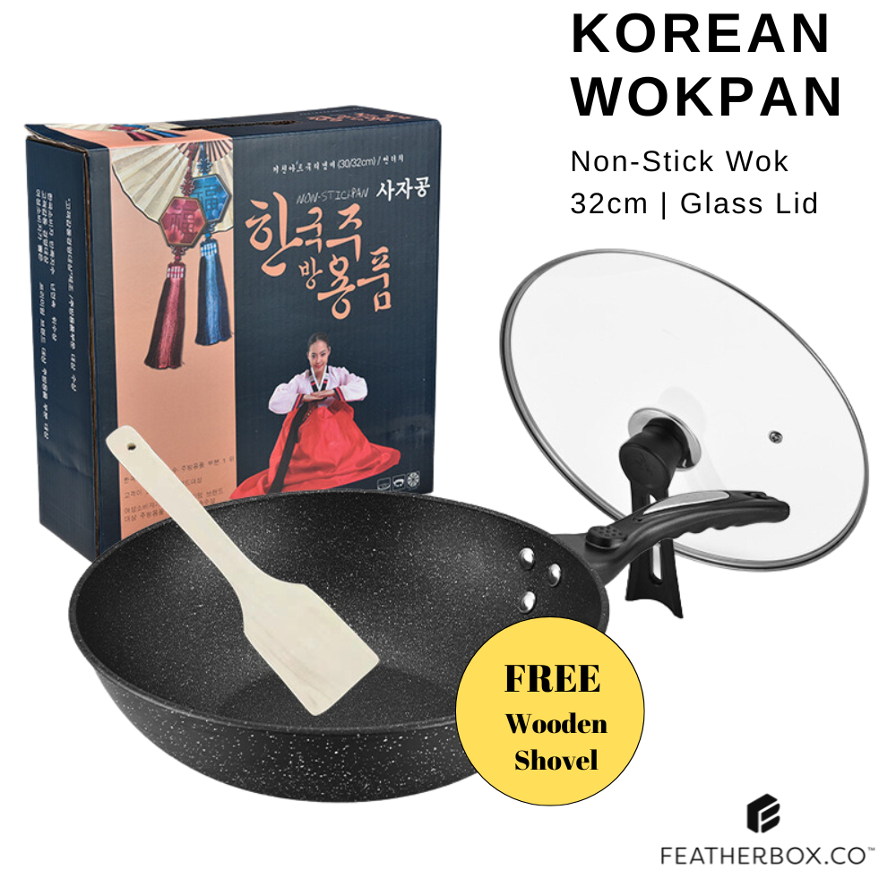 Korean Stone Pan Mainfan Wokpan (32cm) Nonstick Frying Pan Shopee