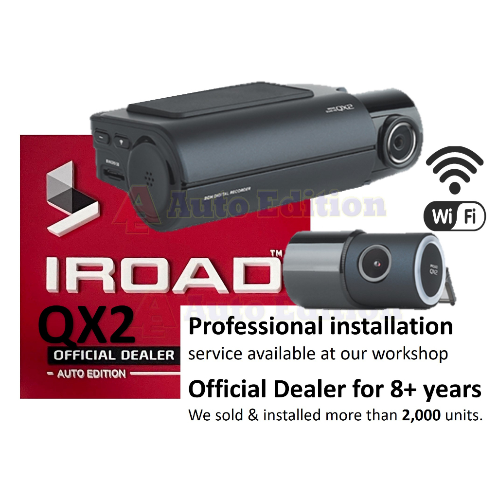 IROAD QX2 Front & Rear dash cam car camera WiFi Iroad Singapore