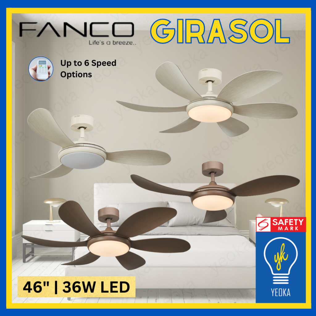 [YEOKA LIGHTS AND BATH] FANCO GIRASOL CEILING FAN 46 Inch Ultra Silent