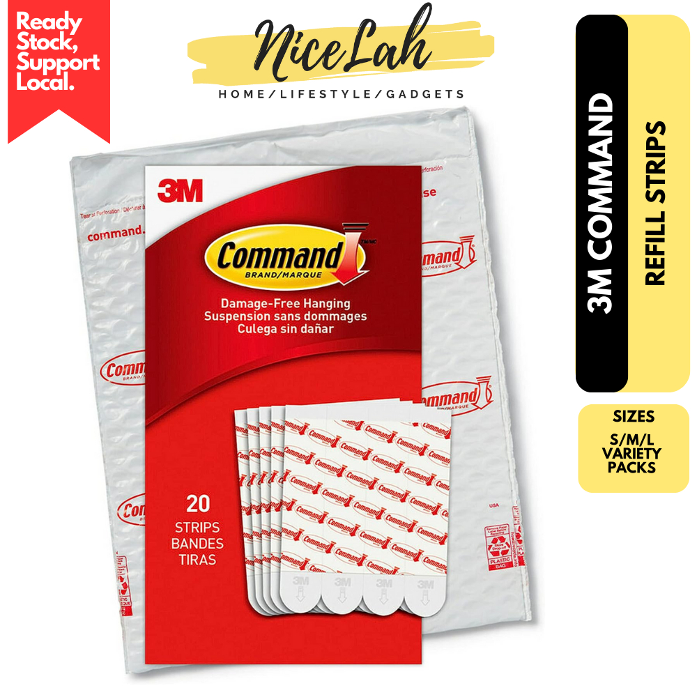 [CHEAPEST] 3M Command Strips Refill Small Medium Large Mounting Tape