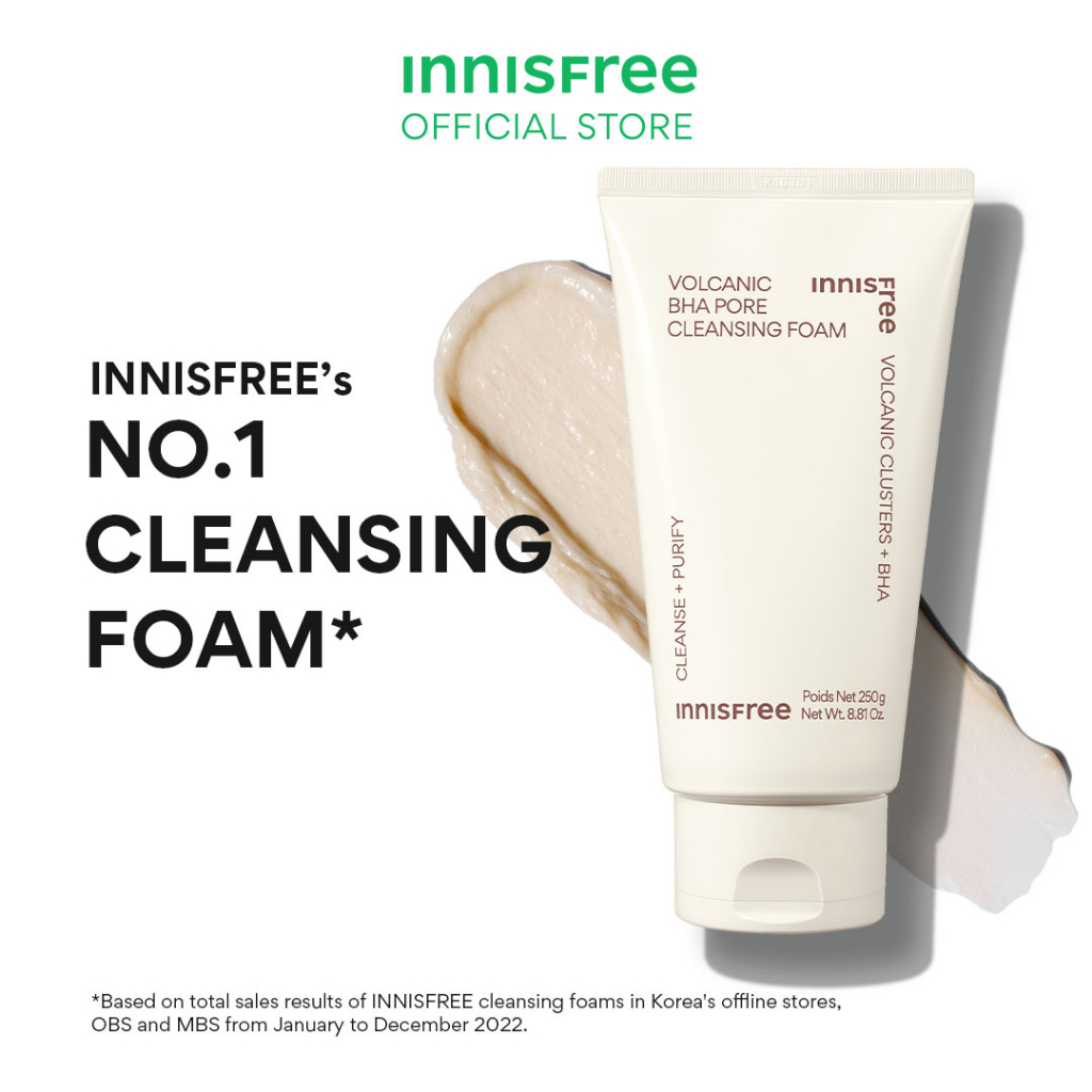 INNISFREE Volcanic BHA Pore Cleansing Foam 250g Shopee Singapore