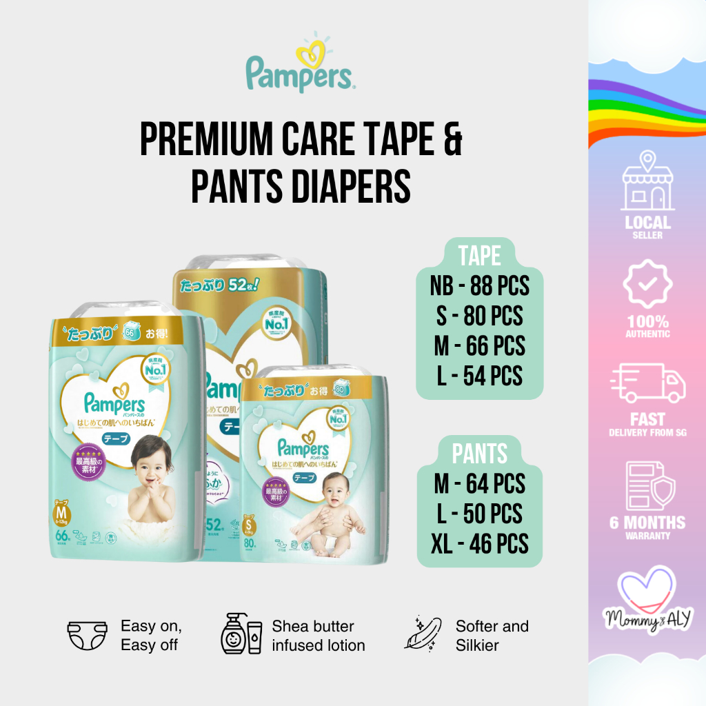Pampers Premium Care Tapes & Pants Diapers Jumbo
