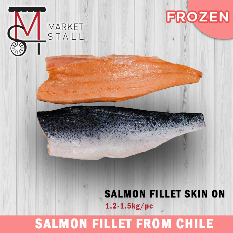 SALMON FILLET SKIN ON WHOLE 1.2-1.5KG | Shopee Singapore