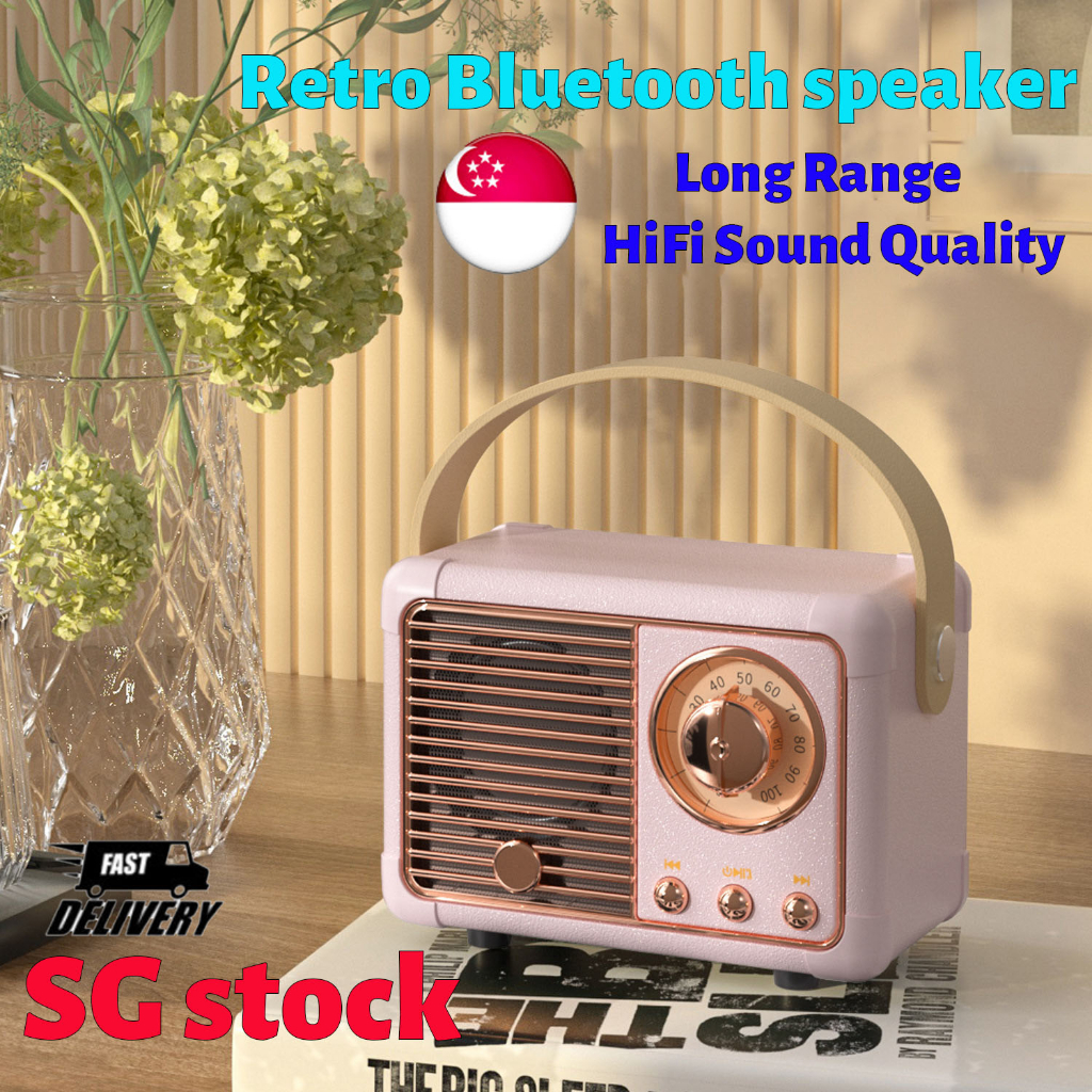 [SG stock]Retro Bluetooth speaker Wireless Classical Subwoofer ...