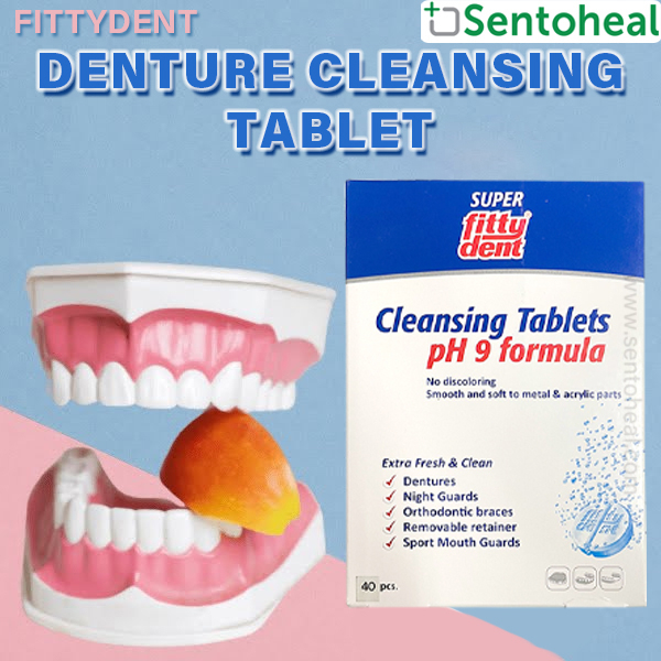 Fittydent Super Cleansing Tablet for dentures Fitty Dent denture