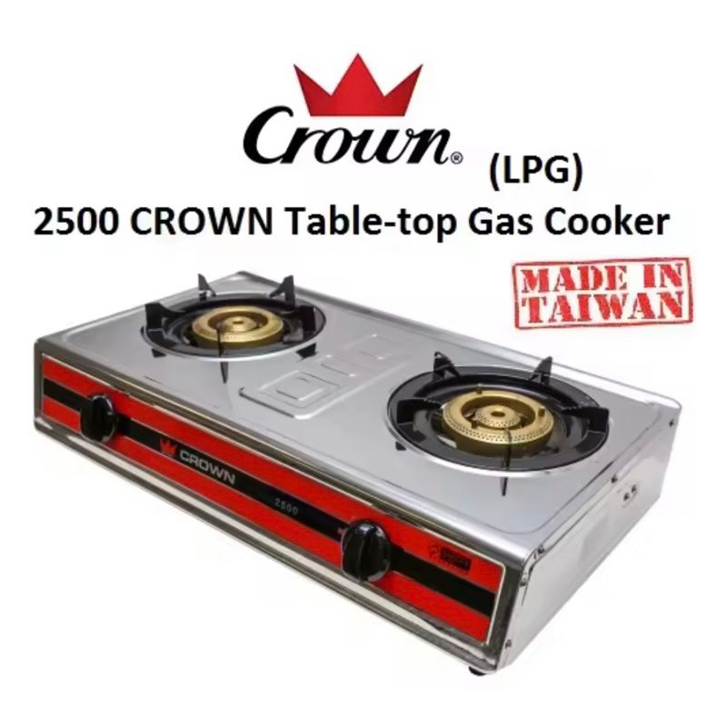 CROWN Table top Gas Cooker Series 2500 Shopee Singapore