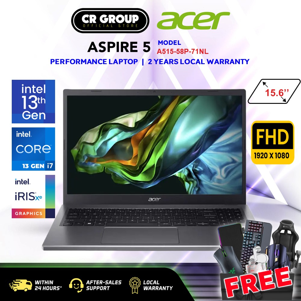 Acer Aspire 5 A515-58P-71NL - i7-1335U - Iris Xe Graphics - 15.6