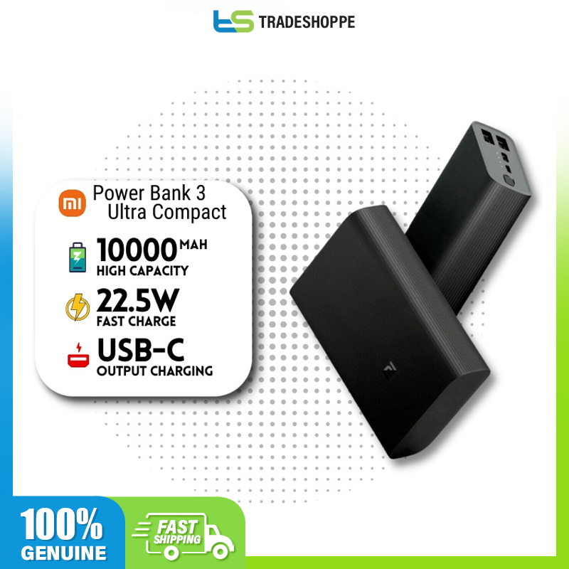Xiaomi Mi 10000 mAh Power Bank 3 Ultra Compact (PB1022ZM) 22.5W ...