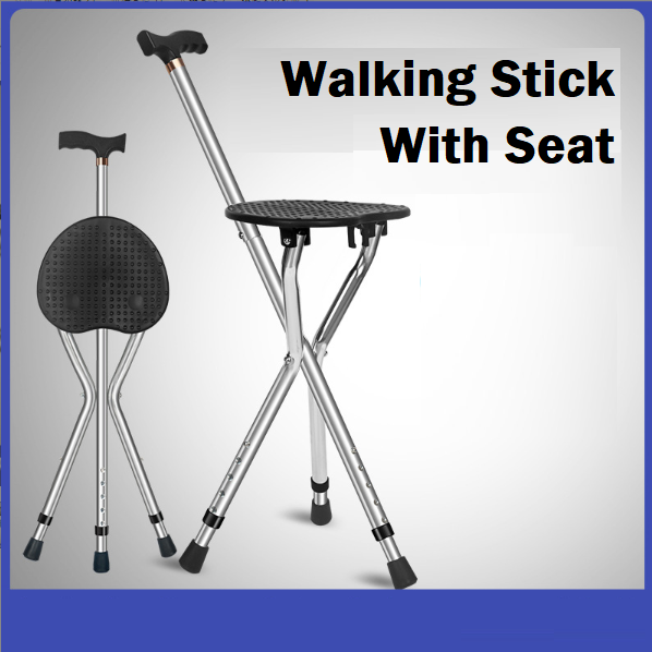 Elderly walking stick with seat walking aids folding Seat Cane Chair