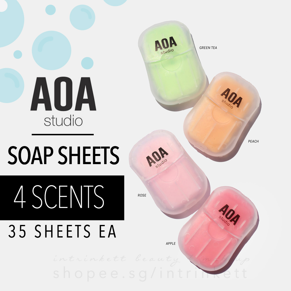 Hand Soap Sheets - AOA Studio | 35 Sheets | 4-Scents | Travel-Friendly ...