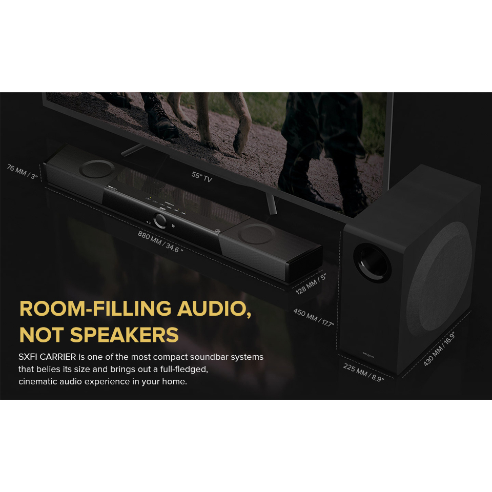 Creative SXFI Carrier - Dolby Atmos® Speaker System Soundbar with