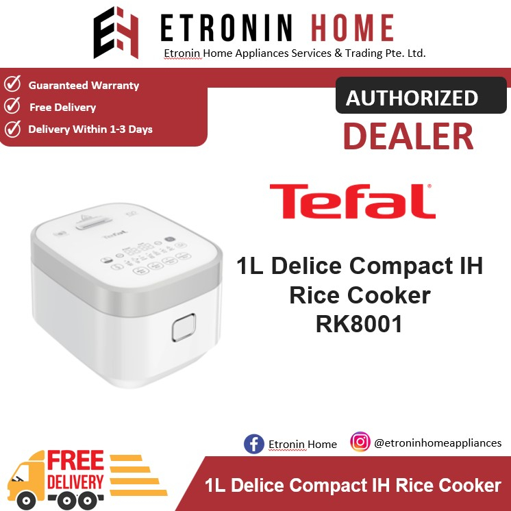 Tefal 1L Delice Compact IH Rice Cooker RK8001 Shopee Singapore