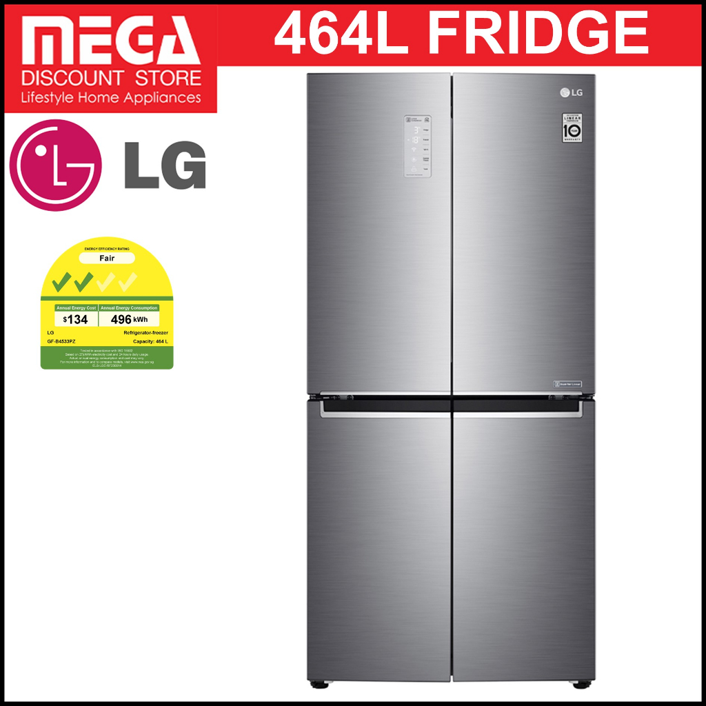 LG GFB4533PZ 464L FRENCH DOOR FRIDGE (2 TICKS) + FREE 150 VOUCHER BY