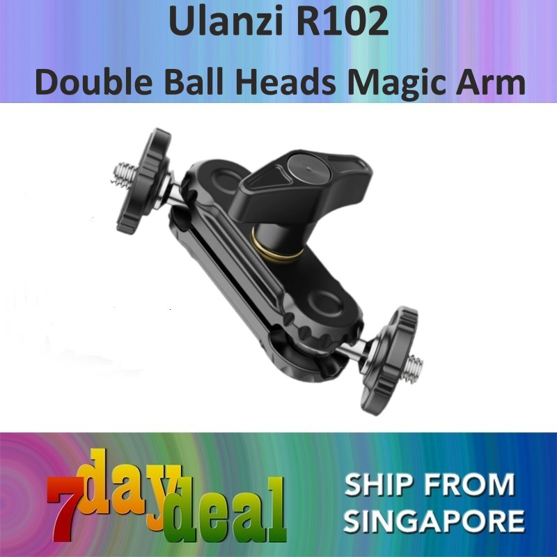 Ulanzi R102 Double Ball Heads Magic Arm (3058) | Shopee Singapore