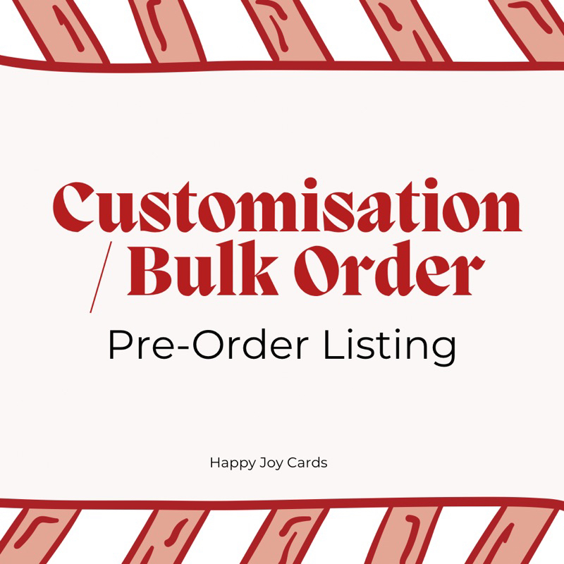 Pre-order Listing - Handmade Cards (Customisation / Bulk Order ...