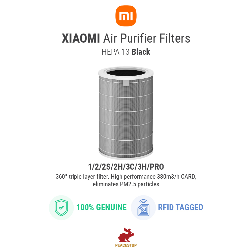 Genuine Xiaomi Mi Air Purifier Filter (HEPA) Replacement Filter For Gen ...