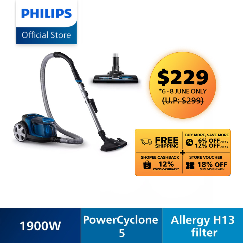 PHILIPS Powerpro Compact Bagless Vacuum Cleaner FC9352/61 Shopee Singapore