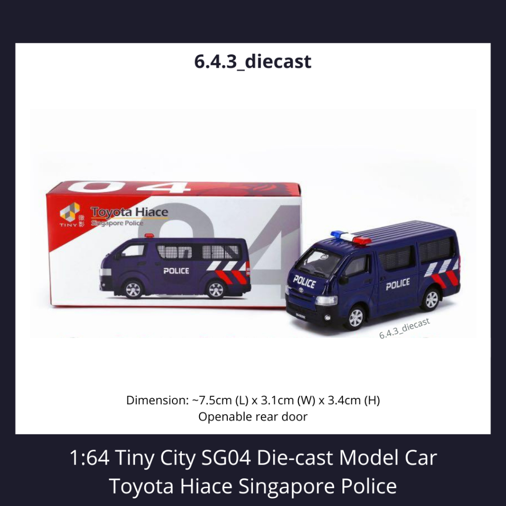 Miniature Tiny City – Toyota Hiace Van E-Print Vert/Bleu – 1:64 Diecast – Neuf En Boîte