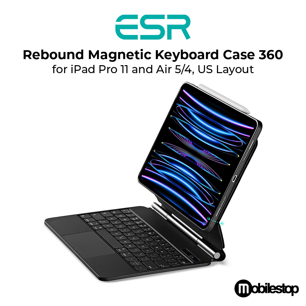 ESR Rebound Keyboard Case 360 for iPad Pro 11 and Air 5/4 US Layout Shopee Singapore