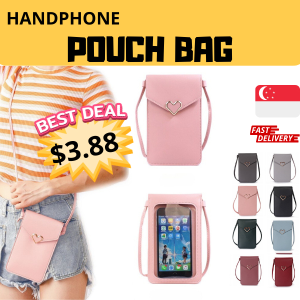 Cell phone pouch with strap sale