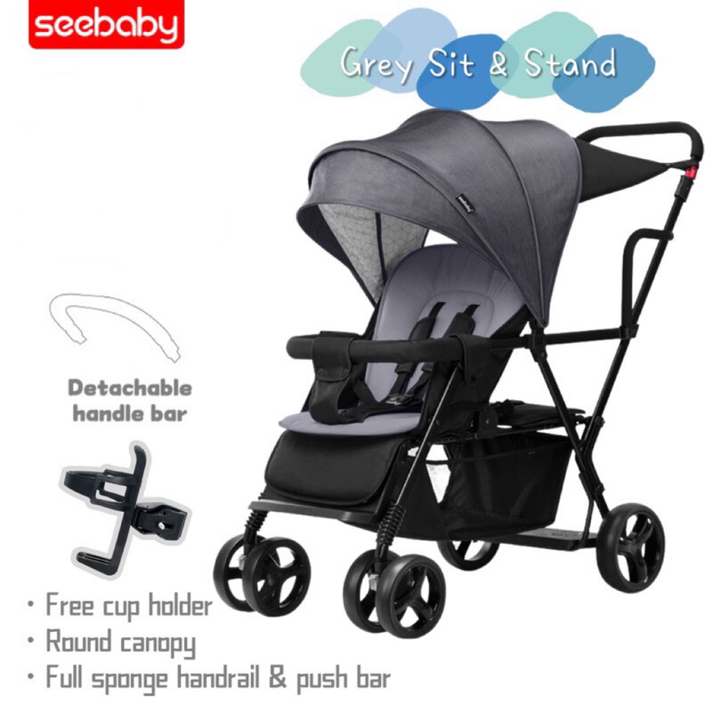 SEEBABY T12 Twins Stroller Pro Tandem Upgraded Prams