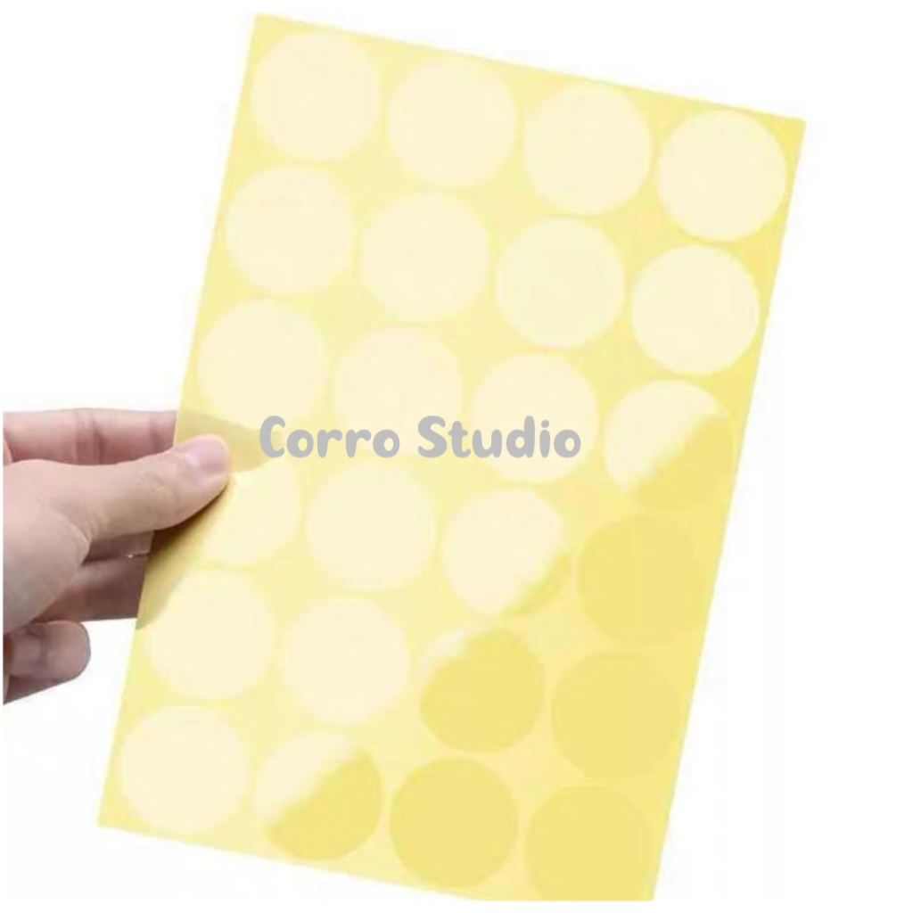 [SG Ready Stock] 1piece 19mm/25mm Round Crystal Clear Sticker Label Dot ...