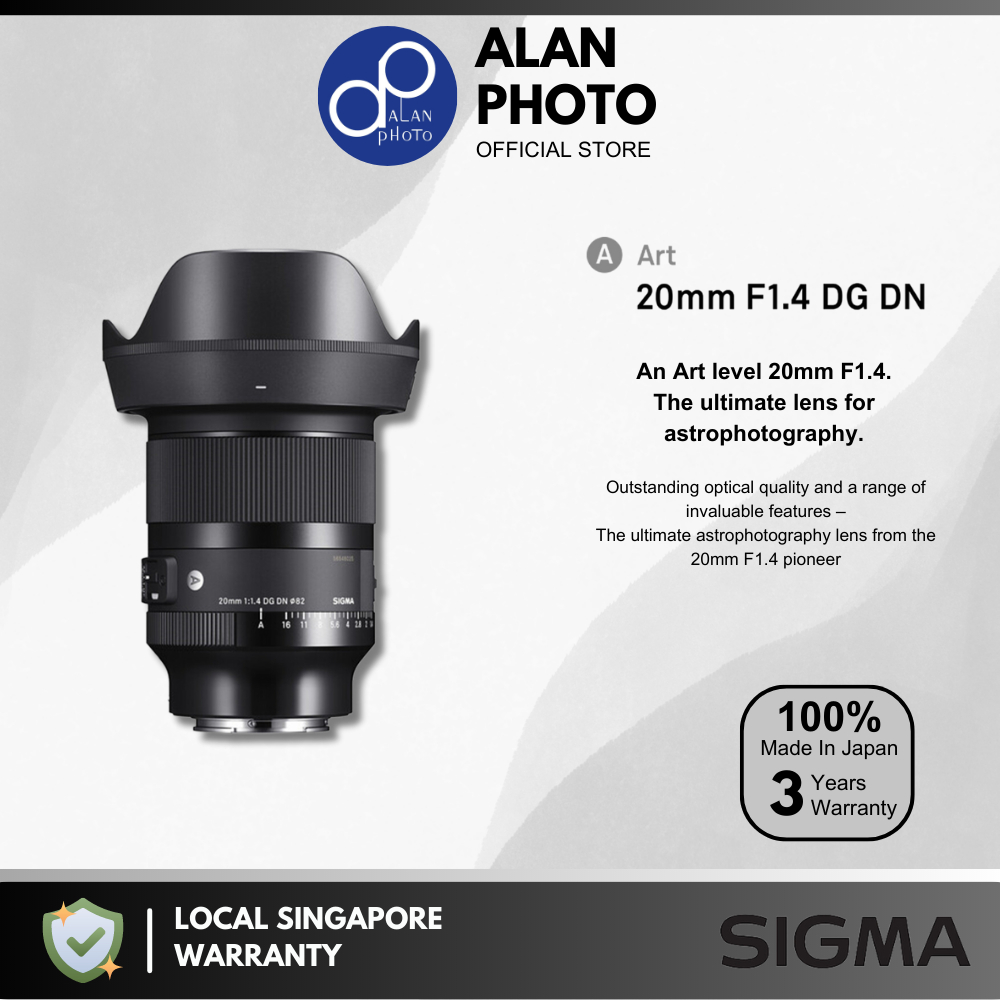 Sigma 20mm f/1.4 DG DN Art Lens for Sony E