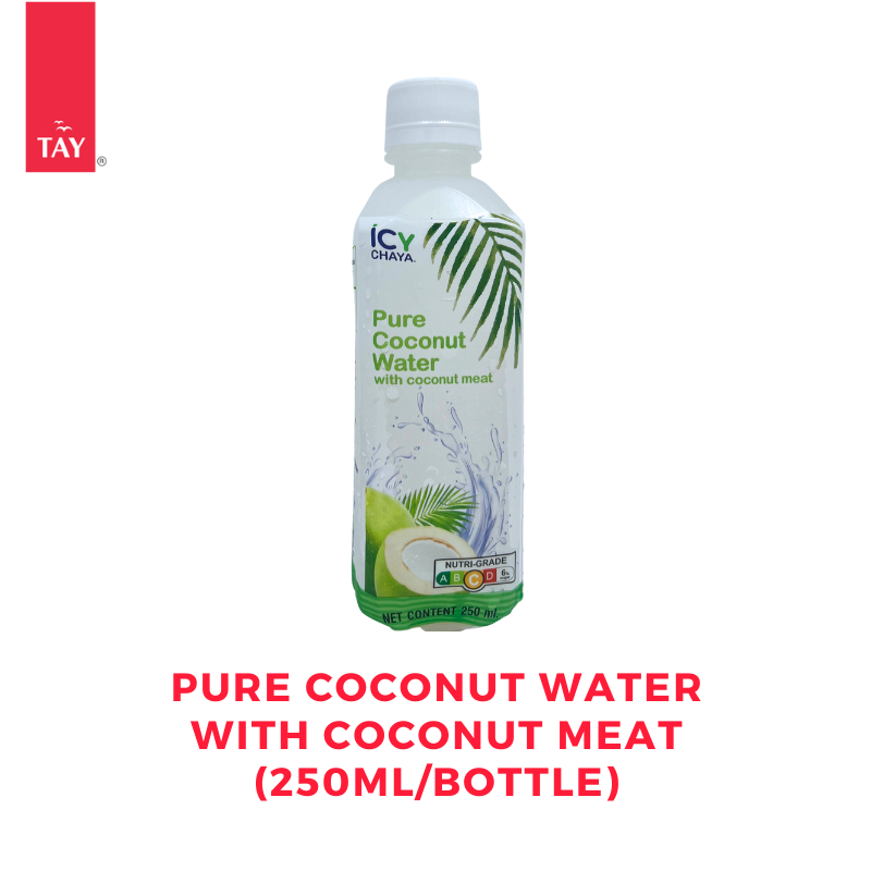 Pure Coconut Water with Coconut Meat (250ml/bottle) Shopee Singapore