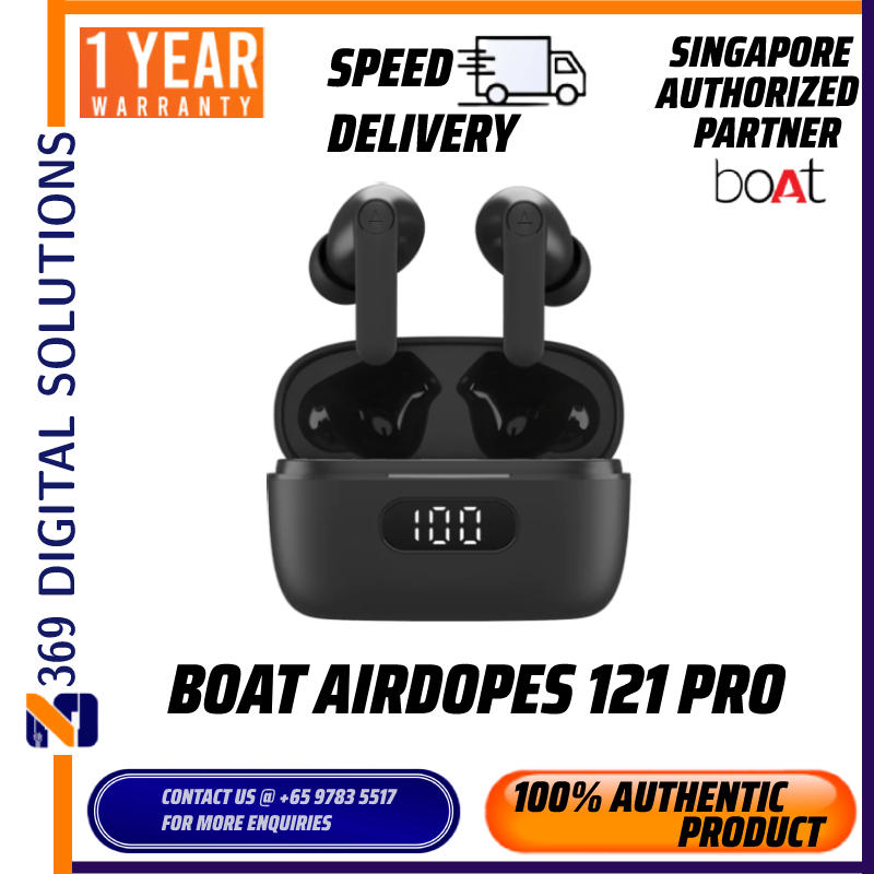 Boat Airdopes 121 Pro Wireless Earbuds 1yr Local Warranty Shopee Singapore