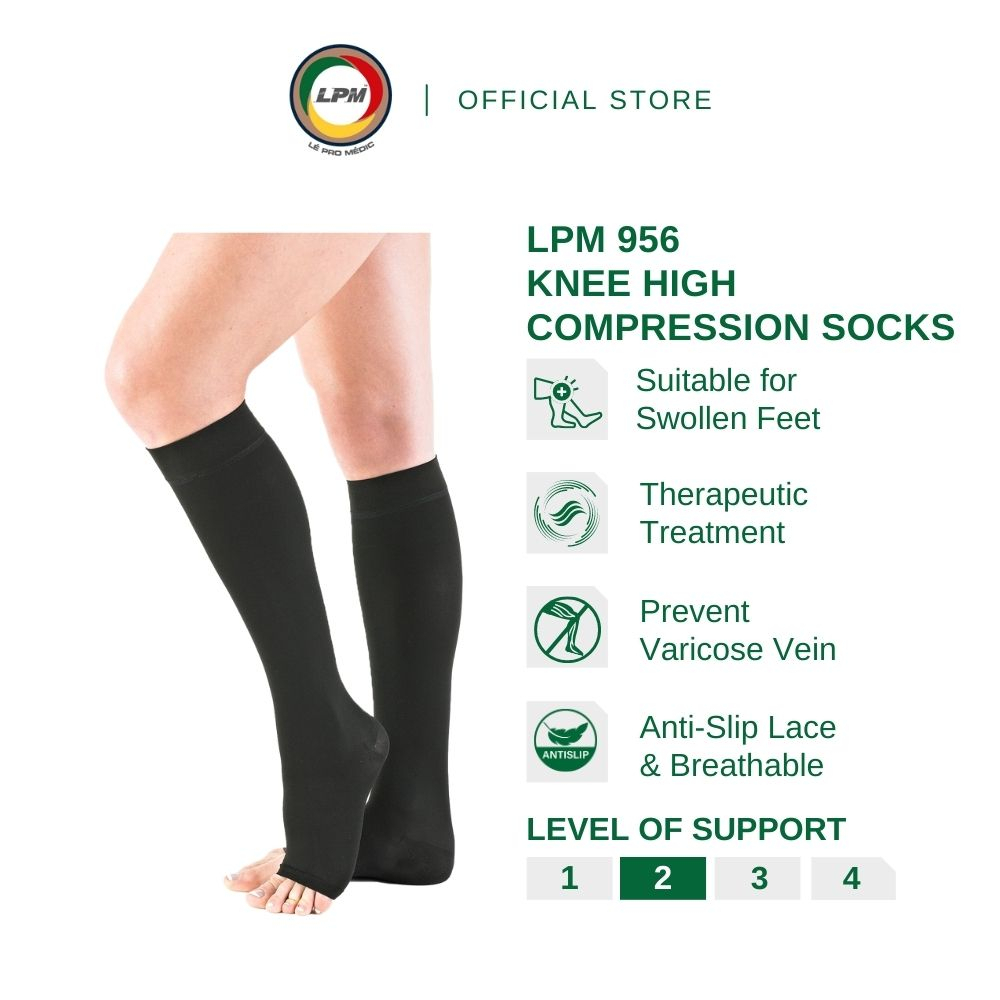 Plus Size Compression Socks For Men Women,medical Compression Stocking For  Varicose Veins,running Compression Socks High Knee Support Socks,flight Soc
