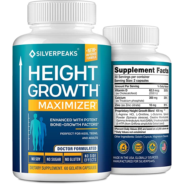 Silverpeak Height Growth Maximizer - Grow Taller, Growth Pills with ...