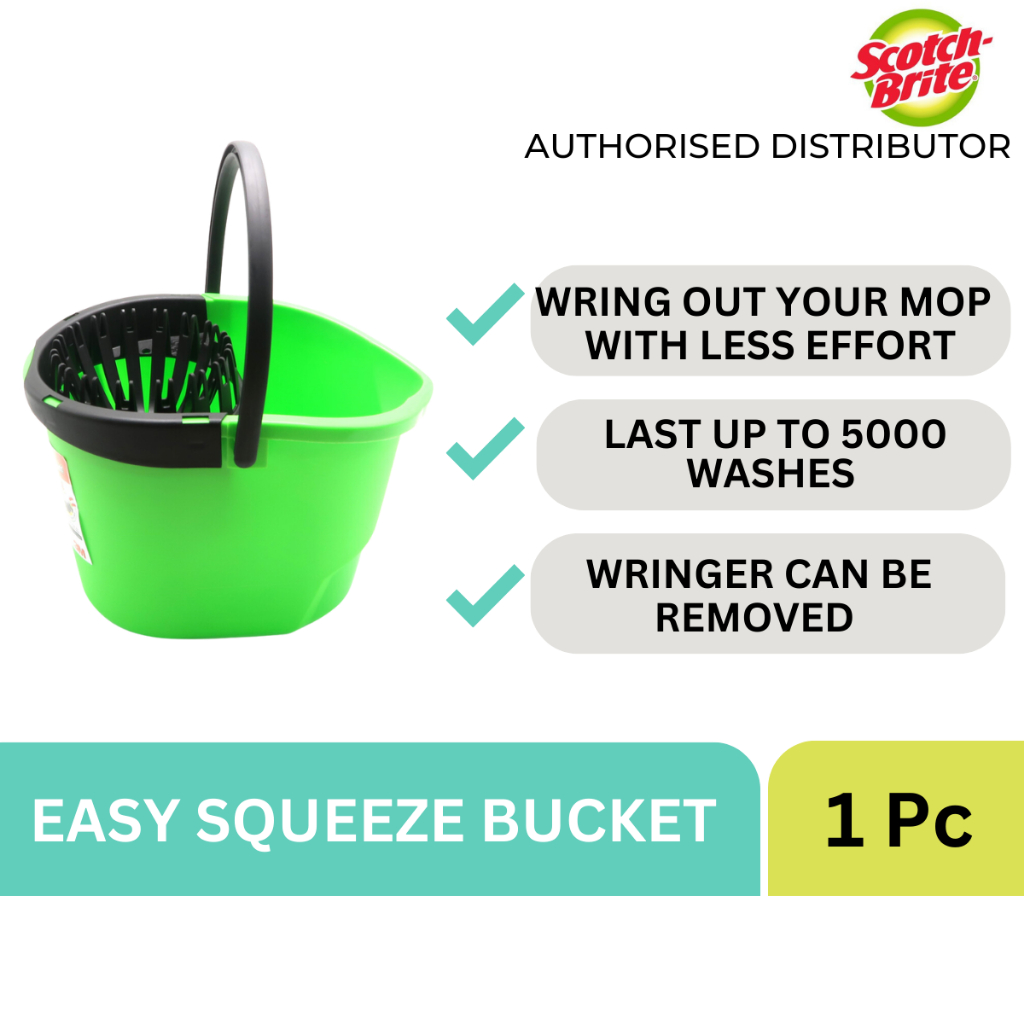 3M Scotch Brite Easy Squeeze Bucket Mop Bucket | Shopee Singapore