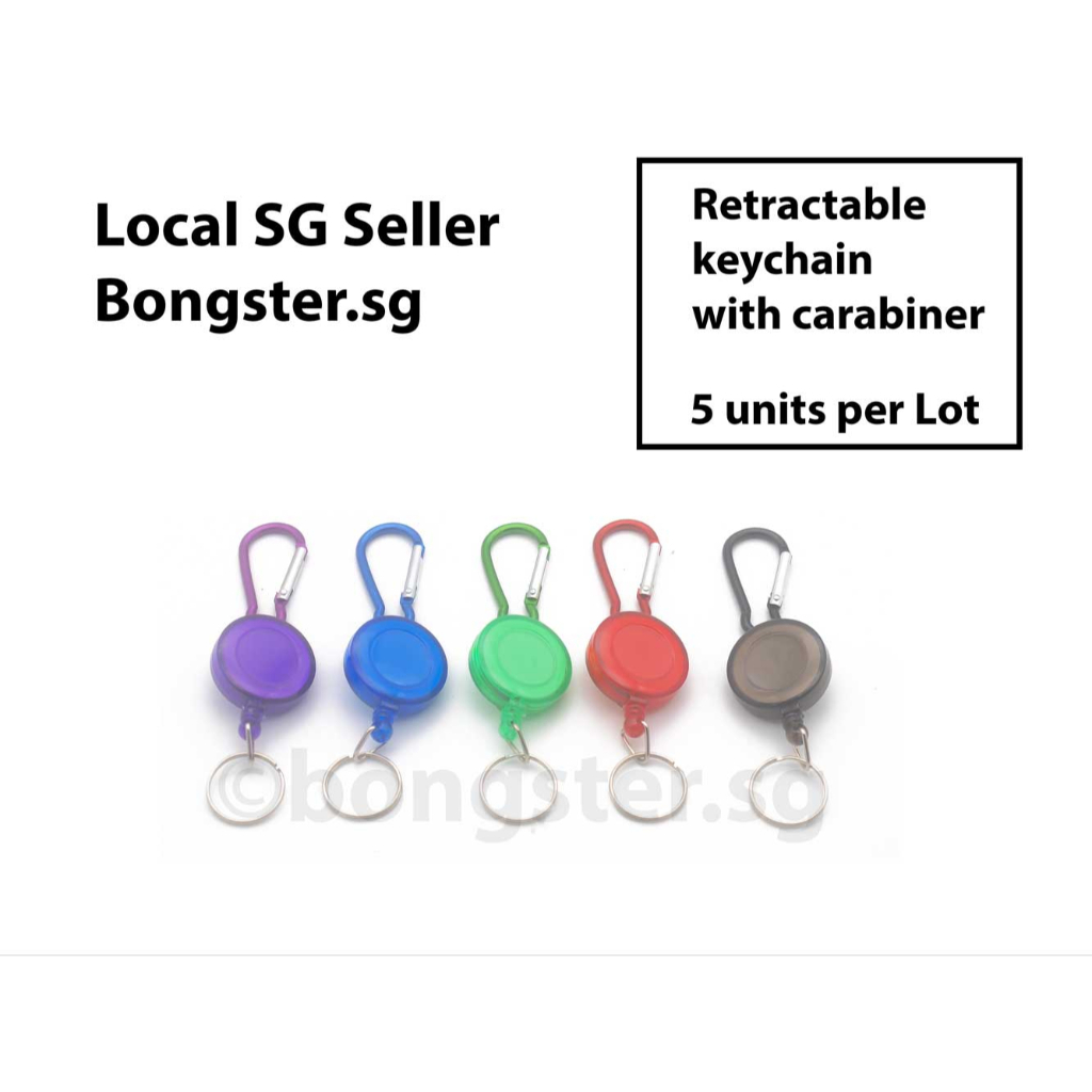 Retractable keychain with carabina hook Shopee Singapore