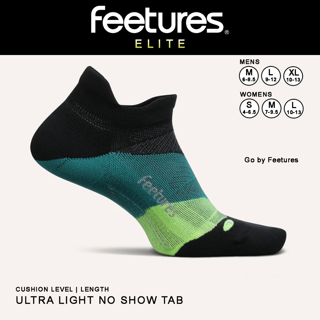 Elite ultra light no show tab sock by feetures best sale