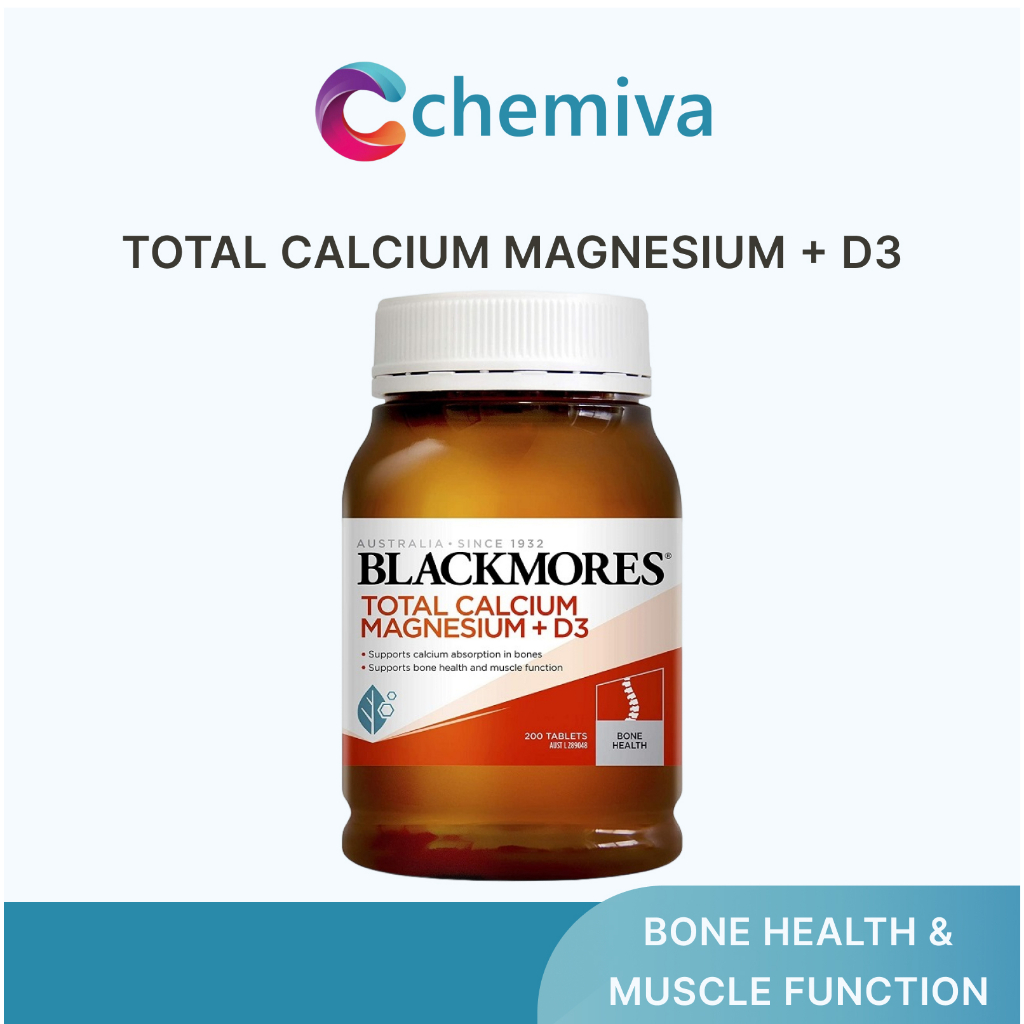 [Fast Shipping] Blackmores Total Calcium & Magnesium + D3, 200 Tablets ...