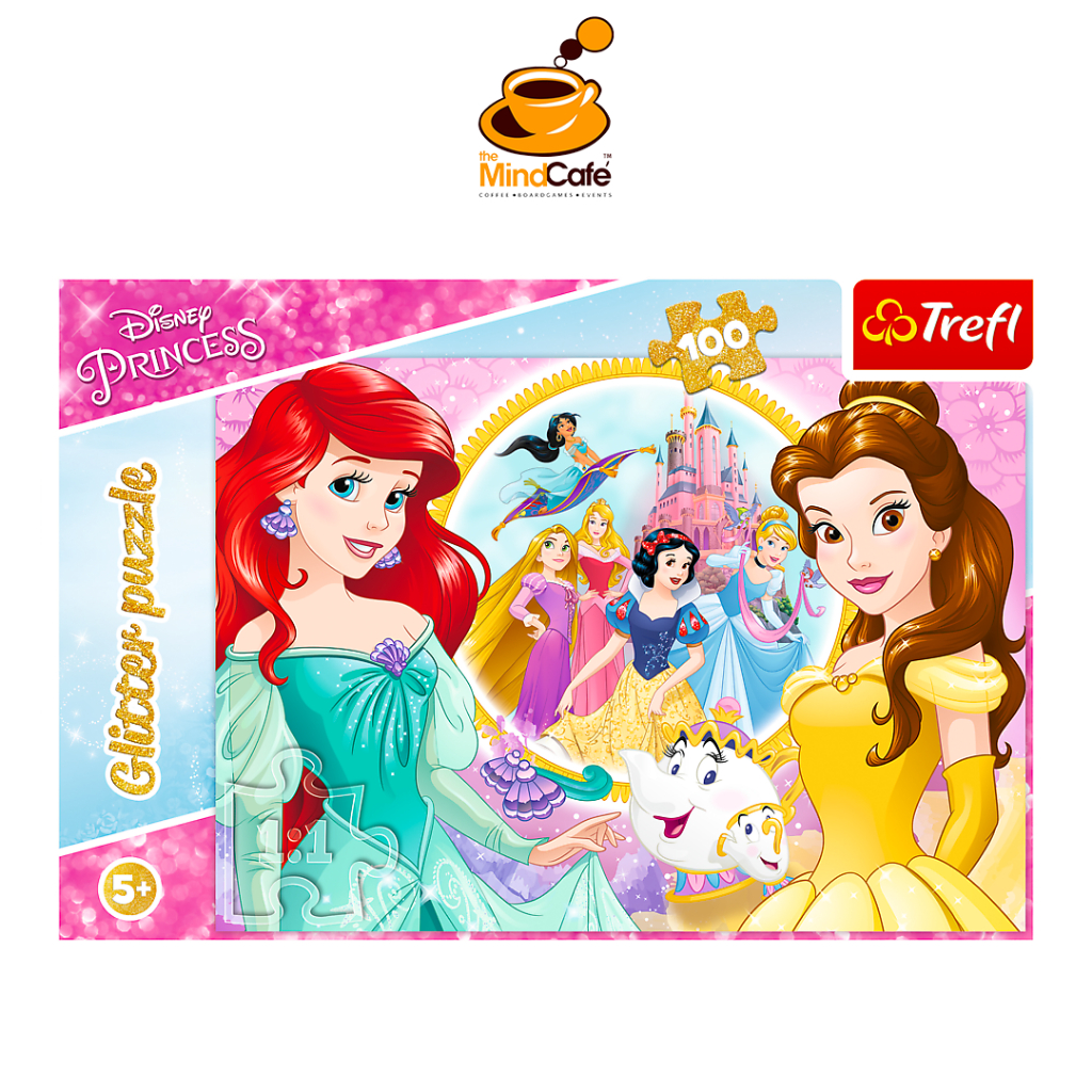 Trefl 100 piece Glitter Jigsaw Puzzle: Disney Princesses - Memories of ...