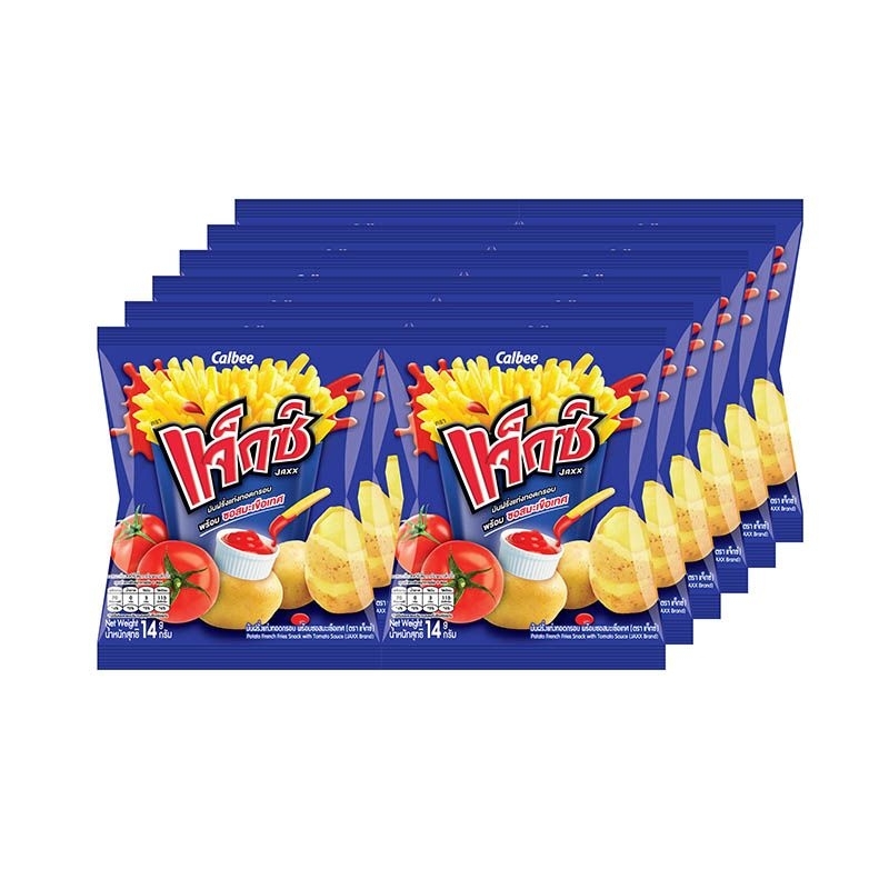 CALBEE JAXX POTATO FRENCH FRIES SNACK WITH TOMATO SAUXE [12G X 12 ...