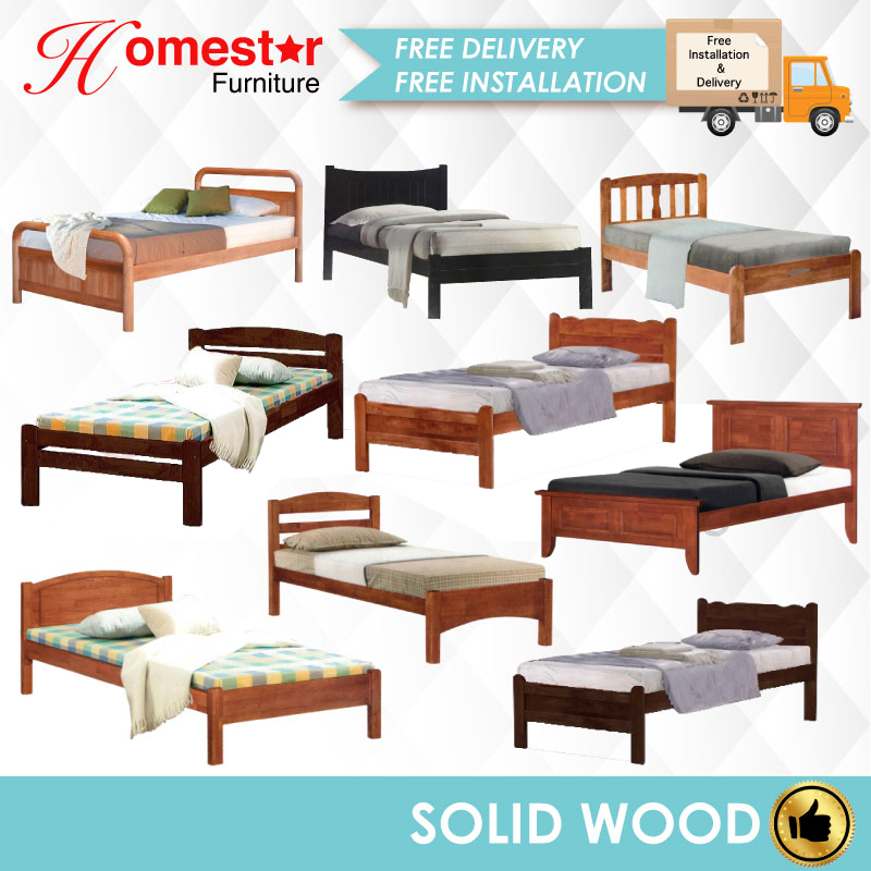 HOMESTAR. CHEAPEST SINGLE SUPER SINGLE SOLID WOODEN BED FRAME.STRONG