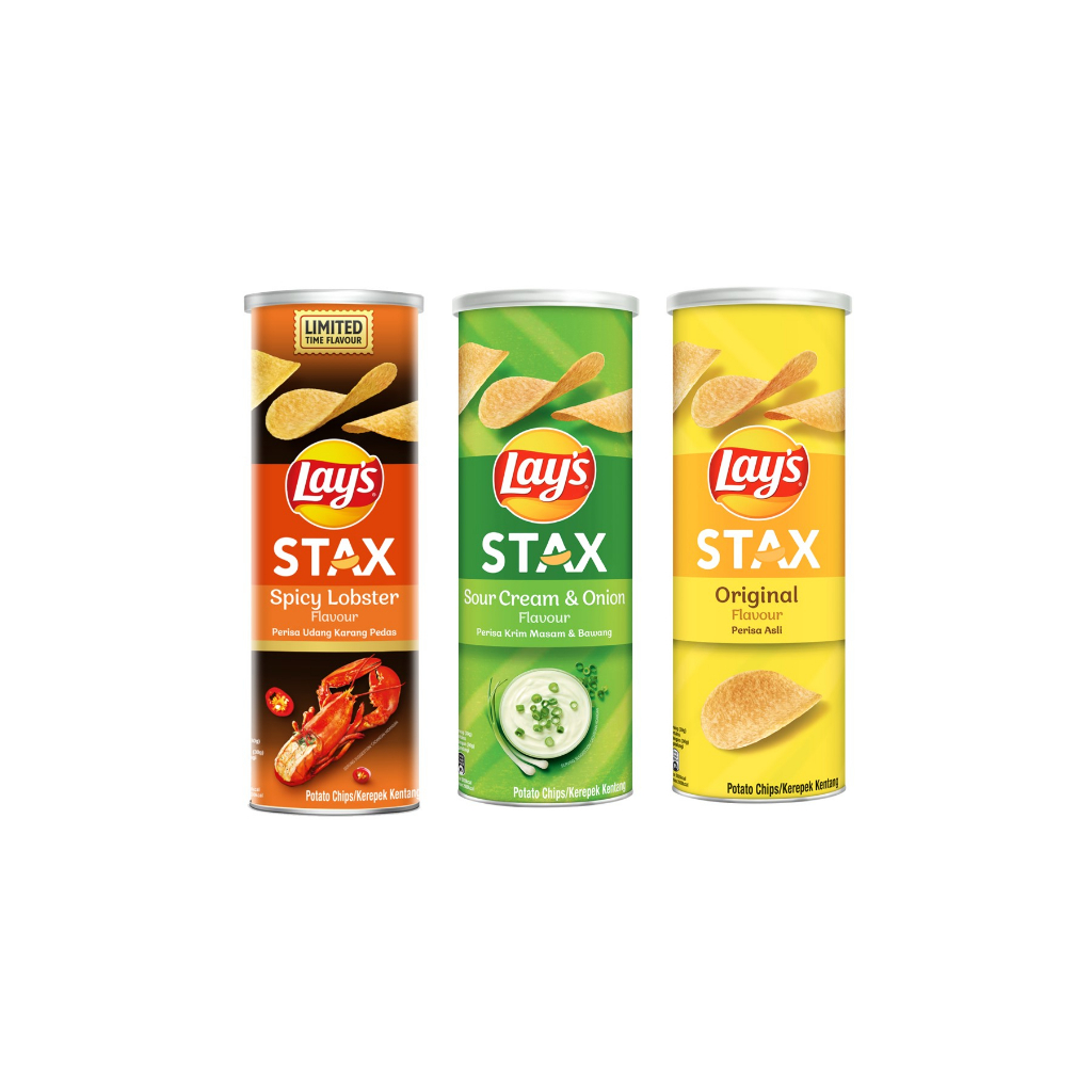 [Bundle of 3] Lay's Stax Potato Crisps 135g | Shopee Singapore
