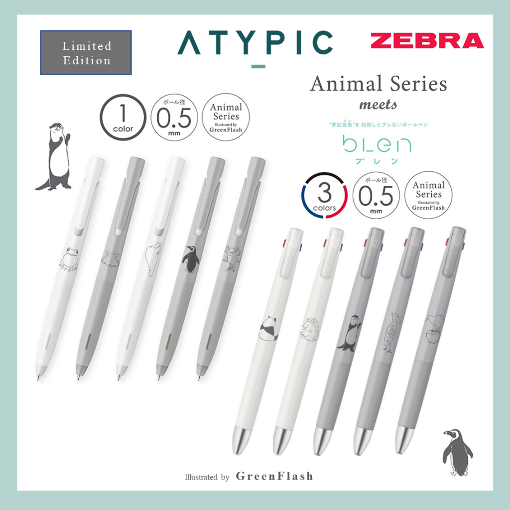 [Limited Edition] Zebra bLen Ballpoint Pen 0.5mm Animal Series [Single