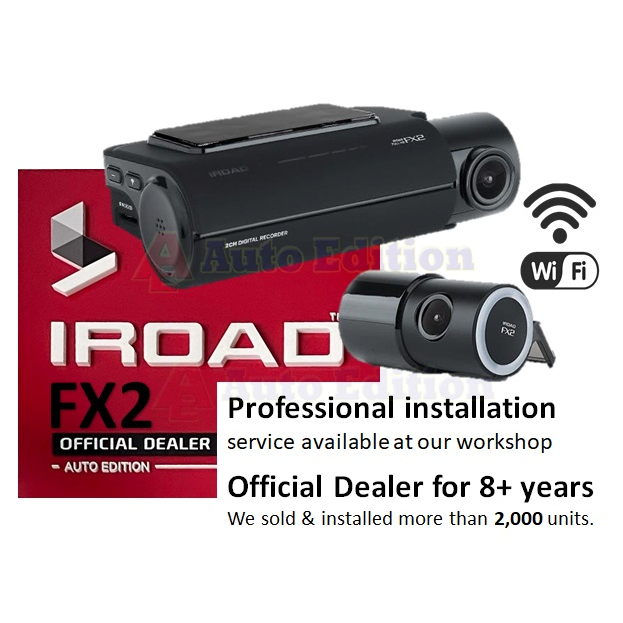 IROAD FX2 Front & Rear dash cam car camera WiFi Iroad Singapore