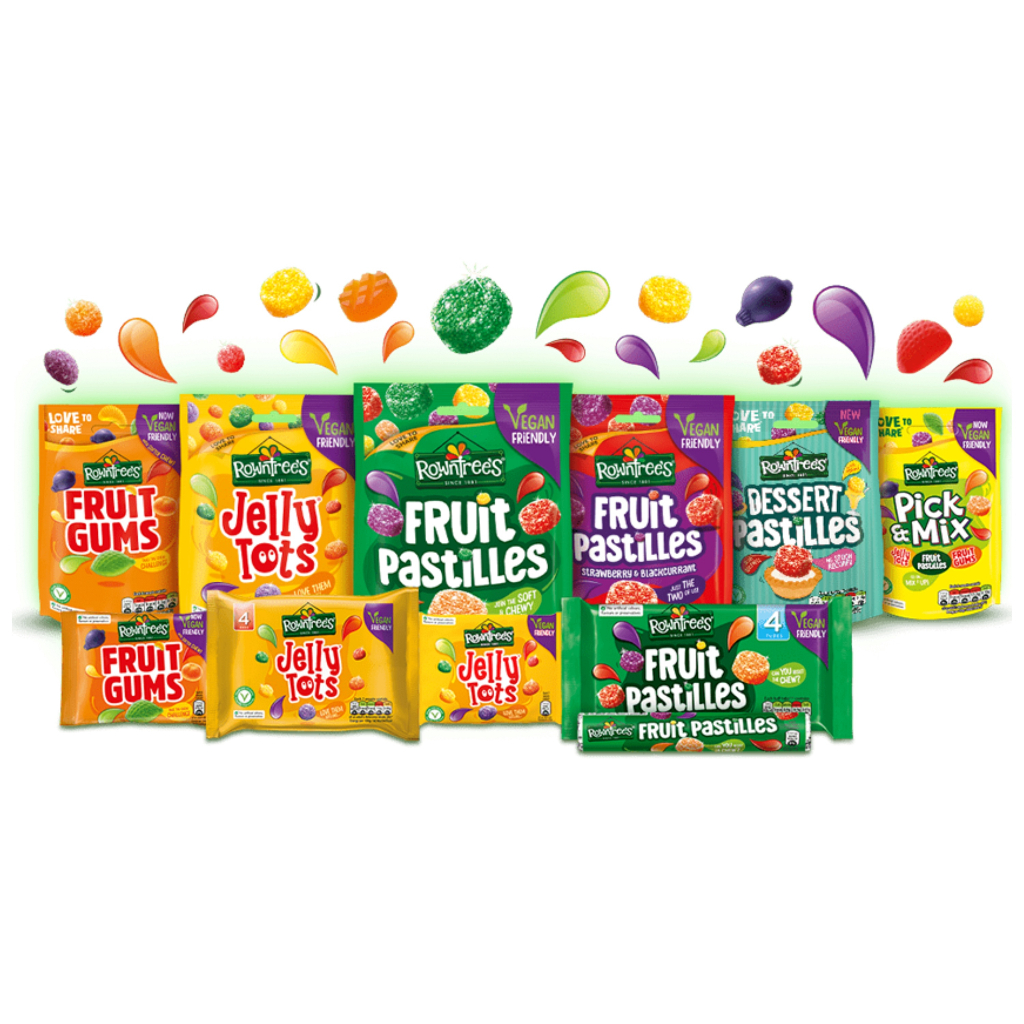 Rowntrees Vegan Friendly Sweets [ Fruit Pastilles / Fruit Gums