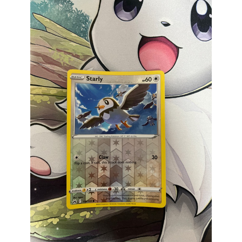 Starly Reverse Holo 110/159 Crown Zenith Pokemon Card | Shopee Singapore