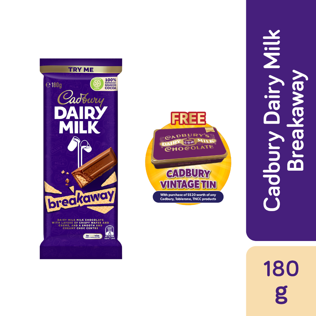 Cadbury Dairy Milk Chocolate Breakaway 180G [Australia] Shopee Singapore