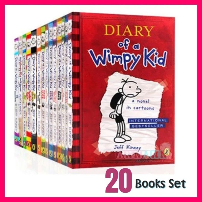 [21 Books Box Set] Diary of a Wimpy Kid / English Fiction Children Kids ...