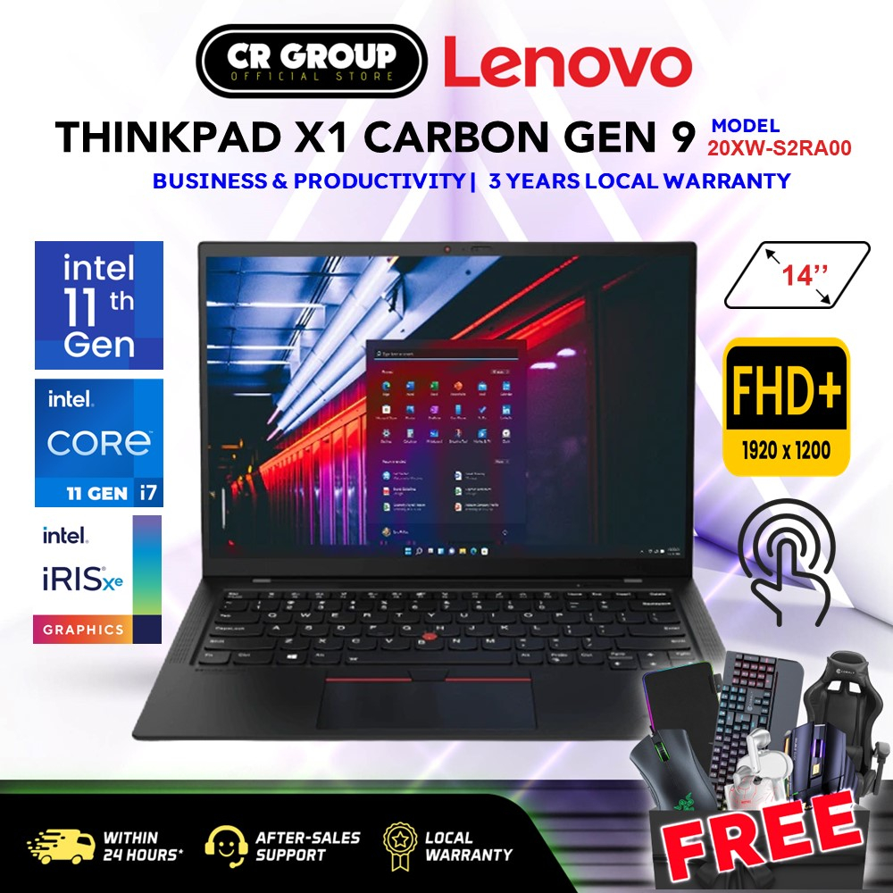 Lenovo ThinkPad X1 Carbon Gen 9 20XWS2RA00 - i7-1165G7 - 32GB RAM - Iris Xe - 512GB SSD - 14