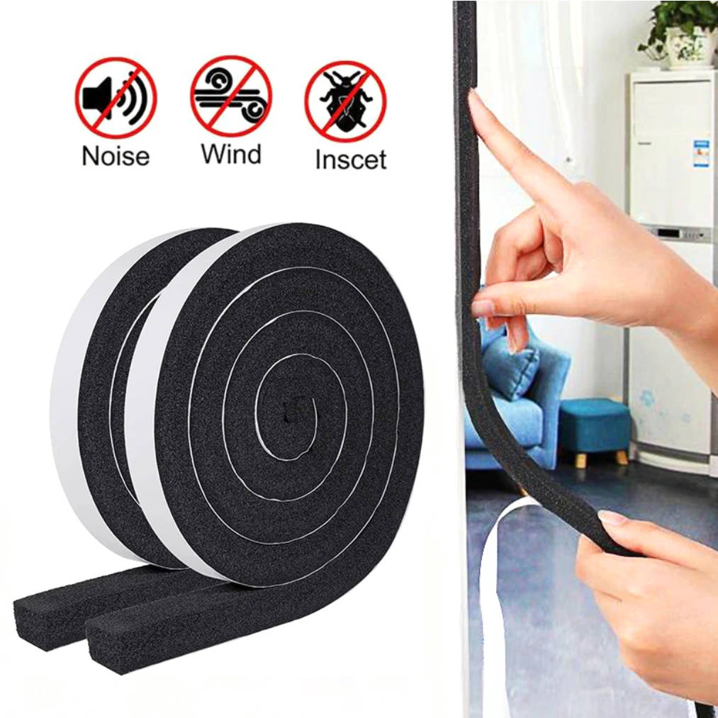 Door Window Foam Sealing Strips 4m Windproof Sound-Proof Door Weather ...