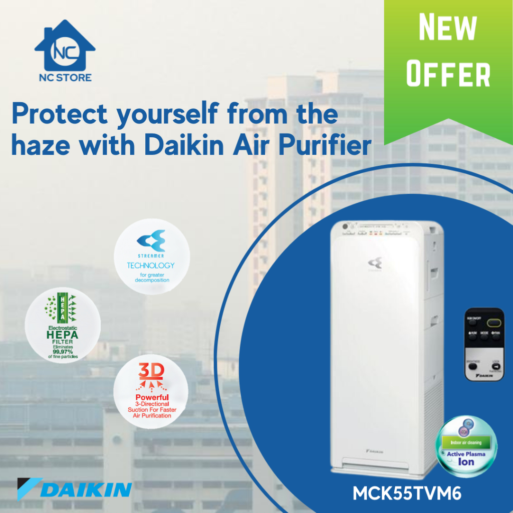 Daikin CleAir Streamer Air Purifier MCK55TVM6 Shopee Singapore